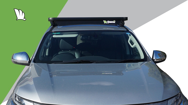 Mitsubishi Pajero Sport 20MY with Wedgetail roof rack installed.