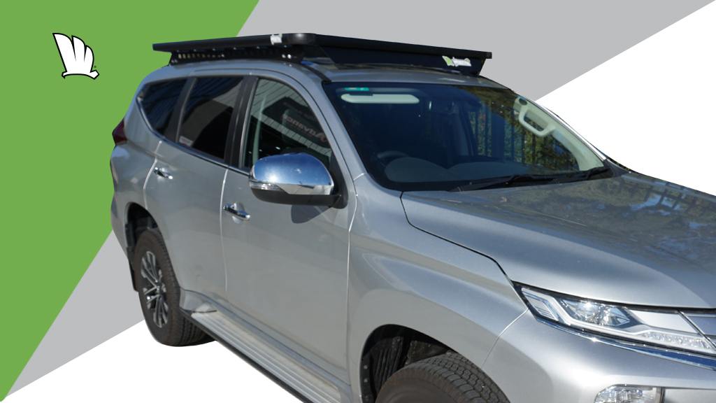 Mitsubishi Pajero Sport 20MY with Wedgetail roof rack installed.