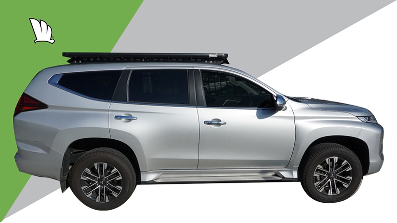 Mitsubishi Pajero Sport 20MY with Wedgetail roof rack installed.